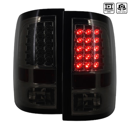 Spec-D Tuning 09-Up Dodge Ram LED Tail Lights Smoke Lens LT-RAM09GLED-TM